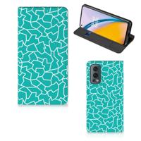 OnePlus Nord 2 5G | Bookcase | Cracks Blue