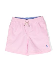 POLO RALPH LAUREN KIDS short de bain à motif Polo Pony - Rose