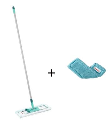 Leifheit vloerwisser hausrein (overtrek micro duo) + Leifheit Hausrein vloerwisserovertrek droog