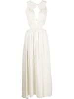 Cult Gaia robe mi-longue à dos-nu - Blanc
