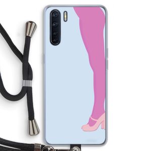 Pink panty: Oppo A91 Transparant Hoesje met koord