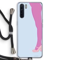 Pink panty: Oppo A91 Transparant Hoesje met koord