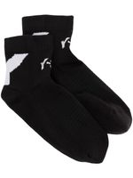 Y-3 chaussettes à logo en intarsia - Noir