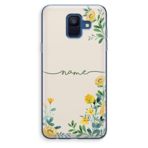 Gele bloemen: Samsung Galaxy A6 (2018) Transparant Hoesje