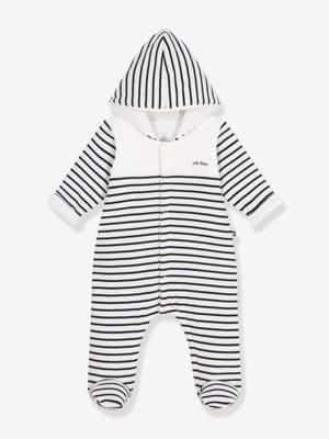 Lange sweater met capuchon marineblauw