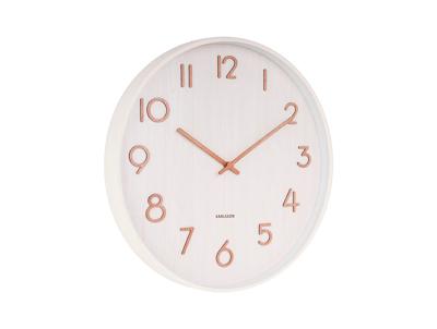 Wandklok Puur medium beukenhout wit