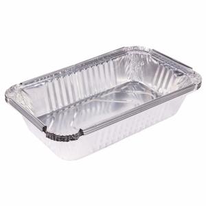 BBQ grill-schalen - 8x - aluminium - 25 x 14 x 5,5 cm - barbecue / oven