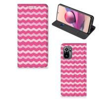 Xiaomi Redmi Note 10 4G | 10S | Poco M5s | Hoesje met Magneet | Waves Pink Xiaomi Redmi Note 10 4G | 10S | Poco M5s | Hoesje met Magneet | Waves Pink