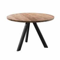 Duverger Eettafel - rond dia 120cm - 38mm dik massief acacia blad - - thumbnail