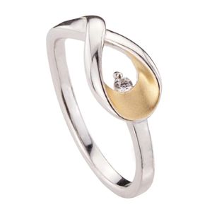 GALA DESIGN J0129 Ring Strong zilver-zirconia goud-en zilverkleurig-wit