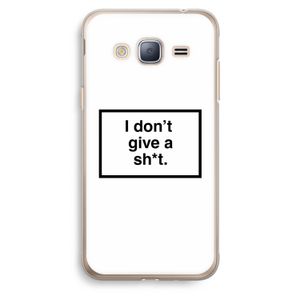 Don't give a shit: Samsung Galaxy J3 (2016) Transparant Hoesje