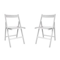 Set van 6x stuks witte houten klapstoelen voor binnen en buiten Set van 6x stuks witte houten klapstoelen voor binnen en buiten