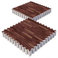 Sportschool Vloer Beschermingsmatten (16 stuks, totaal 5,76 m2) Donker houtlook Sportschool Vloer Beschermingsmatten (16 stuks, totaal 5,76 m2) Donker houtlook