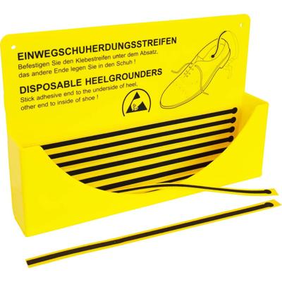 BJZ Wandhouder voor wegwerp-aardingsstrips voor schoenen 1 stuk(s) Geel/zwart (reflecterend) A-3829