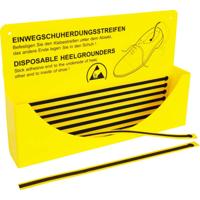 BJZ Wandhouder voor wegwerp-aardingsstrips voor schoenen 1 stuk(s) Geel/zwart (reflecterend) A-3829