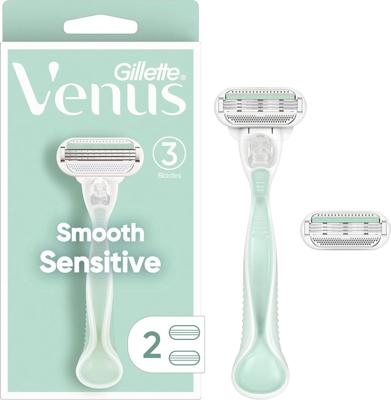 Gillette Gillette Venus Smooth Sensitive Scheermes houder + 2 scheermesjes