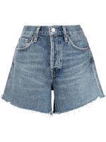 AGOLDE short en jean à effet usé - Bleu - thumbnail