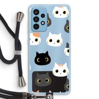 Katten: Samsung Galaxy A52 Transparant Hoesje met koord