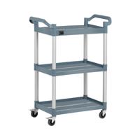 Servicewagen - 3 planken - 90 kg - 63 x 40 cm - grijs