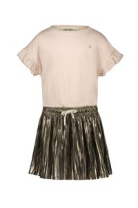 Like Flo zomer jurk meisjes - off wit - slub, jersey, glitter, mesh - Maud