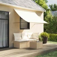VidaXL Luifel uittrekbaar 250x150 cm stof en staal crèmekleurig