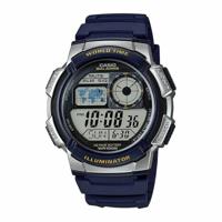 Casio WORLD TIME ILLUMINATOR - 5 ALARMS, 10 YEAR BATTERY Zwart Grijs (Ø 40 mm) (Ø 43 mm) Heren horloge