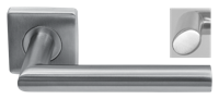 Deurklink Nexus rvs basis op vierkant rozet geveerd Deurklink Nexus rvs basis op vierkant rozet geveerd