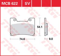 TRW Remblokken, en remschoenen voor de moto, MCB622SV Sinter street - thumbnail