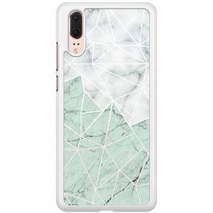 Huawei P20 hoesje - Marmer mint mix