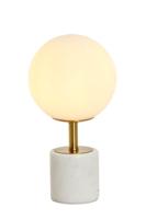 Light & Living Design tafellampMedina wit met goud 35cm - 1874126 - thumbnail