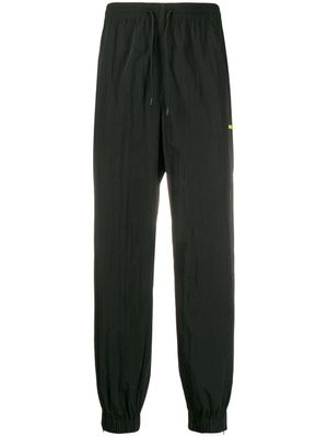 MSGM pantalon de jogging à logo néon - Noir