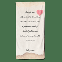 Valentijn handdoek Aan mijn man - Pillow Buddies
