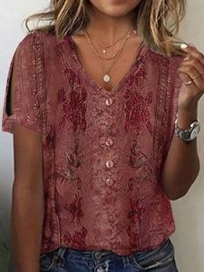 Loose Casual V Neck Shirt