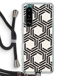 Geometrisch patroon: Sony Xperia 5 III Transparant Hoesje met koord
