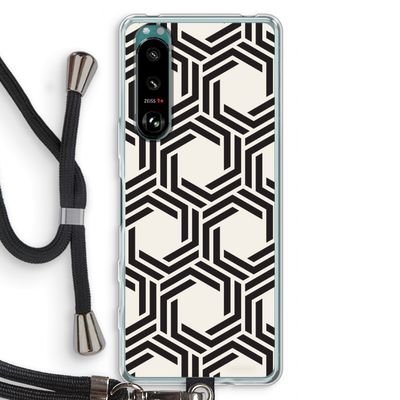 Geometrisch patroon: Sony Xperia 5 III Transparant Hoesje met koord