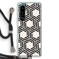 Geometrisch patroon: Sony Xperia 5 III Transparant Hoesje met koord