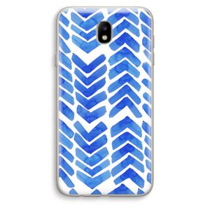 Blauwe pijlen: Samsung Galaxy J7 (2017) Transparant Hoesje