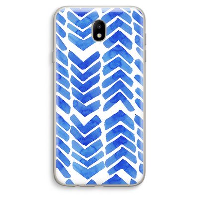 Blauwe pijlen: Samsung Galaxy J7 (2017) Transparant Hoesje
