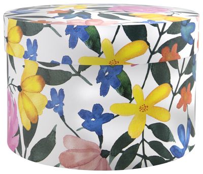HEMA Cadeaudoos Ø22.5x15 Karton Bloemen HEMA Cadeaudoos Ø22.5x15 Karton Bloemen