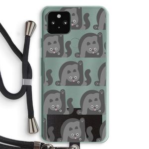 Cats: Pixel 5a 5G Transparant Hoesje met koord
