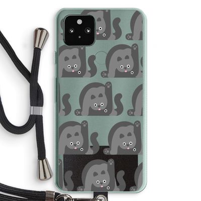 Cats: Pixel 5a 5G Transparant Hoesje met koord