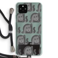 Cats: Pixel 5a 5G Transparant Hoesje met koord