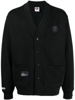 AAPE BY *A BATHING APE® veste en jersey à patch logo - Noir - thumbnail