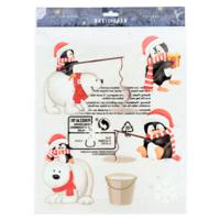 Raamsticker pinguïns 34,5 cm | 48 stuks