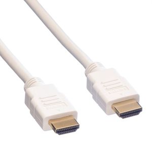 ROLINE HDMI High Speed kabel met Ethernet, whit 2,0m