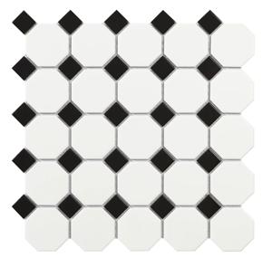 Mozaïek tegels Octogon Wit Mat 29,5x29,5 - Octagon Wand en vloer Geglazuurde porseleinen steengoed
