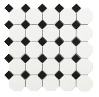 Mozaïek tegels Octogon Wit Mat 29,5x29,5 - Octagon Wand en vloer Geglazuurde porseleinen steengoed