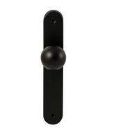 Hardbrass Knopkruk Sfera op ovaal langschild blind - zwart - thumbnail