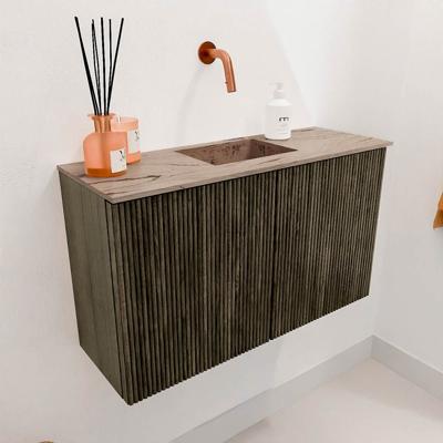 Toiletmeubel Mondiaz Joya Dlux | 70 cm | Meubelkleur Shadow | Faye wastafel Arena Wasbak Midden | Zonder kraangat(en)
