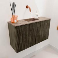 Toiletmeubel Mondiaz Joya Dlux | 70 cm | Meubelkleur Shadow | Faye wastafel Arena Wasbak Midden | Zonder kraangat(en) Toiletmeubel Mondiaz Joya Dlux | 70 cm | Meubelkleur Shadow | Faye wastafel Arena Wasbak Midden | Zonder kraangat(en)
